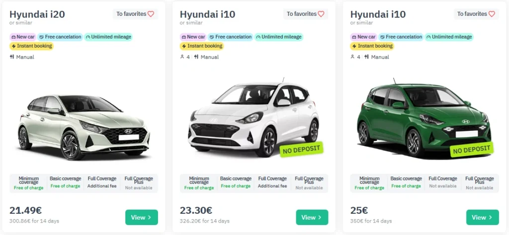 استئجار المركبات في ايرلندا